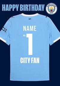Tap to view Manchester City Football T-shirt Birthday Card