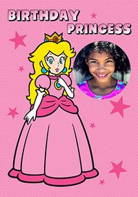 Tap to view Super Mario Princess Peach Birthday Photo Card