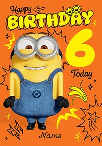 Tap to view Minions 6 Today Birthday Card