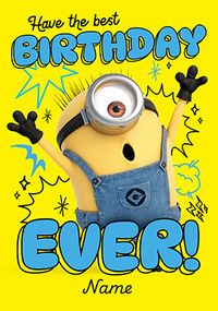 Tap to view Minions The Best Birthday Ever Card