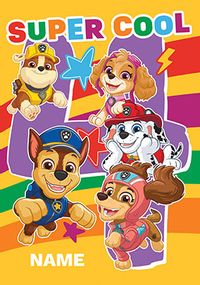 Tap to view Paw Patrol Super Cool Age 4 Birthday Card
