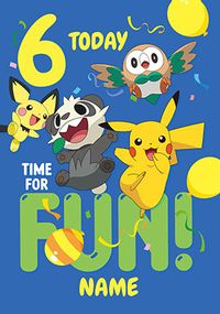 Tap to view Pokemon Time For Fun Birthday Card