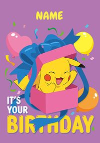 Tap to view Pokemon Pikachu It's Your Birthday Card