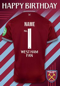 Tap to view West Ham Football T-shirt Birthday Card