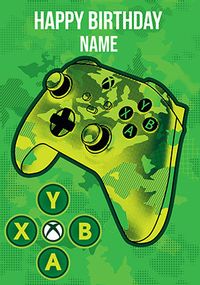 Tap to view Xbox Camo Controller Birthday Card