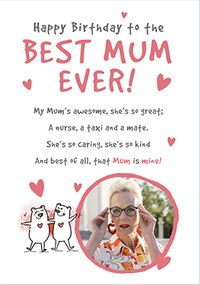 Tap to view Best Mum Ever Verse Birthday Photo Card
