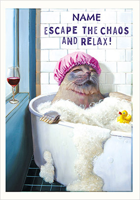 Escape And Relax Birthday Card