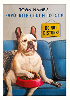 Couch Potato Birthday Card