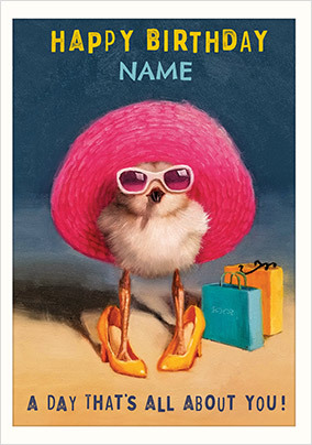 Shopping Chick Birthday Card