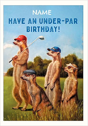 Under Par Birthday Card