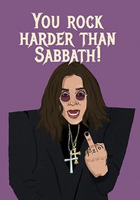 Tap to view You Rock Harder Than Sabbath Birthday Card