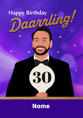 Happy Birthday Daarrling Strictly Spoof Personalised Card