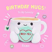 Tap to view Swizzels Love Hearts Best-Tea Square Birthday Card