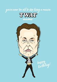 Tap to view Famous Faces Elon Musk Spoof Birthday Card