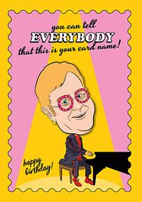 Tap to view Famous Faces Elton John Spoof Birthday Card