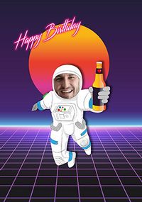 Tap to view Astronaut Photo Upload Birthday Card