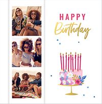 Tap to view 3 Photo Birthday Cake Card