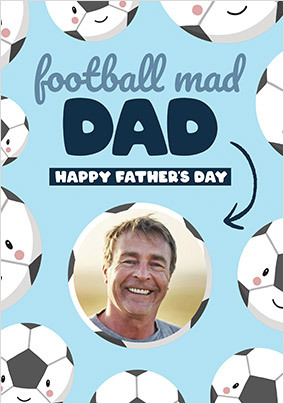Football Mad Father's Day Photo Card
