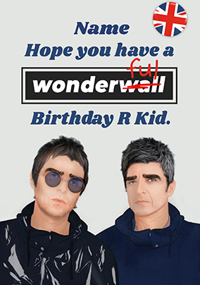 Oasis Wonderful Birthday Personalised Card