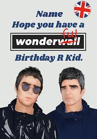 Tap to view Oasis Wonderful Birthday Personalised Card