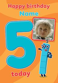 Tap to view Numberblocks 5 Today Birthday Photo Card