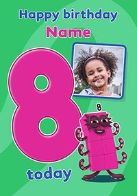Tap to view Numberblocks 8 Today Birthday Photo Card