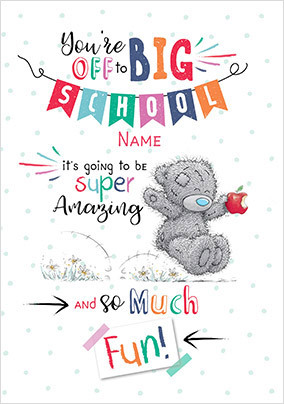 Me To You - Off To Big School Card