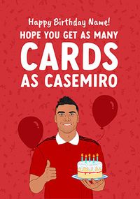 Tap to view Footballer with Cake Birthday Card