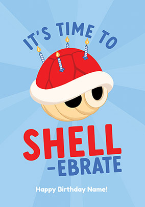 Personalised Shell-ebrate Birthday Card
