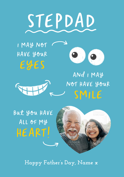 Stepdad You Have My Heart Photo Father's Day Card