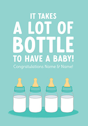Lot Of Bottle New Baby Card