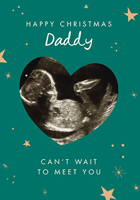 Daddy from the Bump Starry Photo Christmas Card
