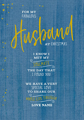 Husband Verse Christmas Card