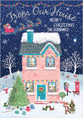 From Our House Personalised Christmas Card