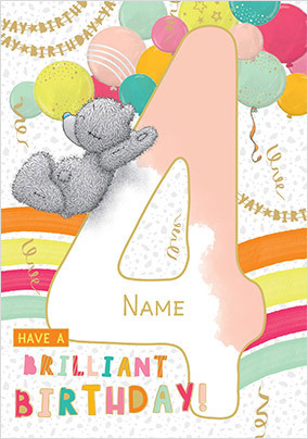 Me To You - Brilliant 4th Birthday Card