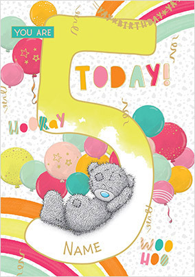 Me To You - Woo Hoo 5 Today Birthday Card