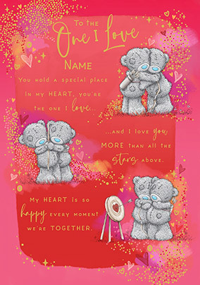 Me To You One I Love Verse Valentine's Day Card