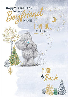 Me To You - Moon And Back Boyfriend Birthday Card