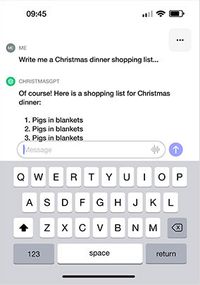 Tap to view Christmas Dinner Shopping List Card