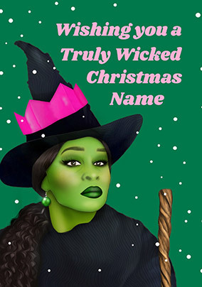 Wishing You A Wicked Christmas Personalised Card