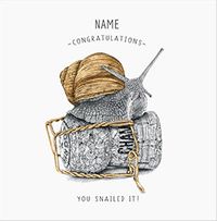 Tap to view You Snailed It Square Congratulations Card