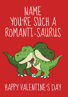 Romanti-sarus Personalised Valentine's Day Card