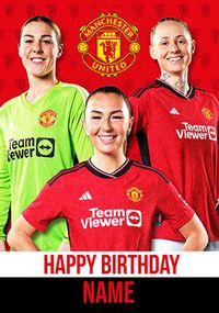 Tap to view Man United - Female Players Personalised Birthday Card