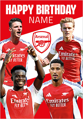 Arsenal Football Players Birthday Card