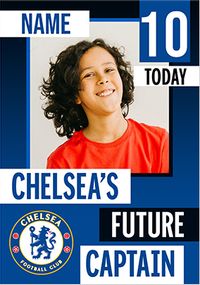 Tap to view Chelsea FC Age 10 Birthday Photo Card