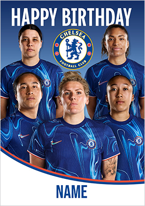 Chelsea FC Female Players Birthday Card