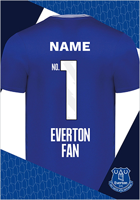 Everton FC T-shirt Birthday Card