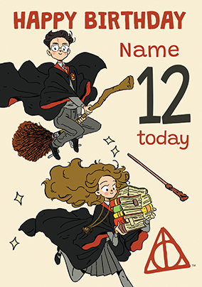 Harry Potter & Hermione 12th Birthday Card