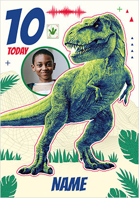 Jurassic World - 10th Birthday Photo Card