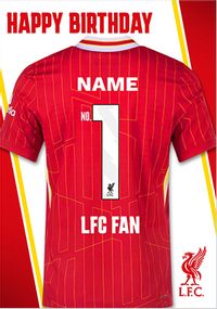 Tap to view Liverpool FC Football T-shirt Birthday Card